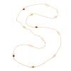 GEMSTONE BEAD YELLOW GOLD CHAIN NECKLACE