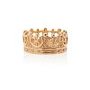 YELLOW GOLD CROWN BAND RING