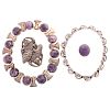 MEXICAN AMETHYST & SILVER JEWELRY
