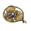 VICTORIAN GEM-SET YELLOW GOLD INSECT BROOCH