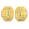 HENRY DUNAY YELLOW GOLD EAR CLIPS