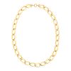 CARTIER YELLOW GOLD MODIFIED CURB LINK CHAIN NECKLACE 