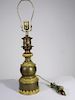 19th Century French Gilt Bronze Lamp
