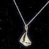 Sailboat Necklace 14 k Yellow Gold