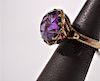 Amethyst Cocktail Ring 14k Yellow Gold