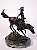 Inspired by Frederick Remington, Bronze Scultpure