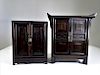 Two Chinese Hardwood Jewelry Cabinets