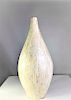 Ivory Waterfall Glass Tall Wide Bud Vase