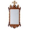 English Chippendale Walnut and Giltwood Mirror