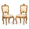 Louis XV-style Giltwood Chairs