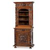 Continental Carved Oak Bookcase