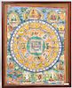 Framed Tibetan Mandala Thangka