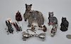 Group Silver, Metal & Wood Figural Items