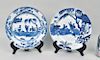 Two Chinese Porcelain Blue & White Plates