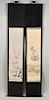 Two Cased Japanese Scrolls, Signed