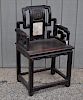Chinese Carved Wood Arm Chair