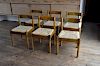 Set Six Vico Magistretti Style Dining Chairs