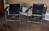 Pair Le Corbusier Style Basculant Armchairs