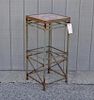 Industrial/Brutalist Marble Top Iron Stand