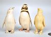 Group of Three Carved & Polychromed Penguins