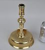 Early Continental Round Base Brass Candlestick