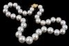 10-14mm One Strand Pearl Necklace w/ 14kt Clasp
