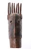 African Bamana Mask w Spikey Hair Carved Wood