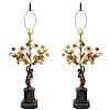 French Neoclassical Revival Bronze Table Lamps, Pr