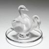 French Lalique Crystal "Deux Cynges" Ring Dish