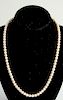 14K Gold Sapphires Clasp Pearls Necklace