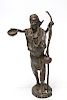 N African Middle Eastern "Beggar" Sculpture Bronze