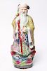 Chinese Porcelain Bearded Man Figural Sculpture