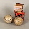 Three Vintage Signed Spalding Baseballs