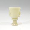 ANTIQUE CHINESE CARVED JADE CUP - QING DYNASTY 18/19TH CENTURY