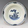 CHINESE ANTIQUE BLUE WHITE PLATE - 18TH CENTURY