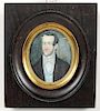 Miniature W/C On Ivory "Portrait Luther Blevin"