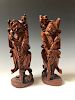TWO CHINESE WOODEN FIGURES