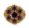 14K Gold Red Stone Dome Ring