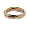 14K Three Color Gold Rolling Band Ring 