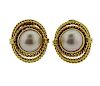 Tiffany &amp; Co 18K Gold Mabe Pearl Rope Earrings