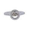 14K Gold Diamond Halo Engagement Ring Mounting