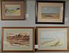 Four Watercolors - Two Nantucket, B. Carpenter