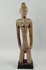 African Carved Wood Female Figure On Stand