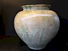 ANTIQUE Chinese Large Strawberry Shape Jar with green glaze, TANG. 7 1/2" x 7 1/2" W
