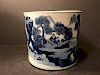 OLD Chinese Large Blue and White Brush Pot, 18th/19th century