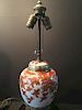 ANTIQUE Japanese Satsuma gilt red decoration Jar Lamp, Meiji