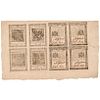 Colonial Currency, Pennsylvania. April 25, 1776. Rare Eight Note UNCUT SHEET