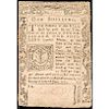Colonial Currency, RI, June 16, 1775, 1 Shilling