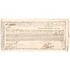 January 1, 1780-Dated Revolutionary War. Massachusetts Treasury Certificate. 