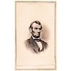 c. 1864 Abraham Lincoln Albumen Carte de Visite Photo Image by Mathew Brady